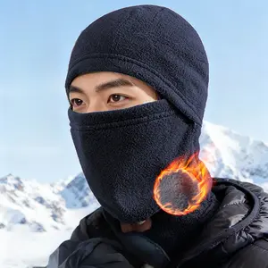 Fleece Balaclava Face Mask for Men Women Winter Warm Windproof Ski Mask Cold Weather Neck Warmer for Cycling Hiking Running Outdoor Sports Solid Color Soft Thermal Headwear