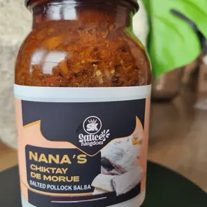 Nana's Chicktay de Morue Salted Pollock Salsa 26 Ounces Jar Authentic Flavor Convenient Dip Sauce for Family Meals