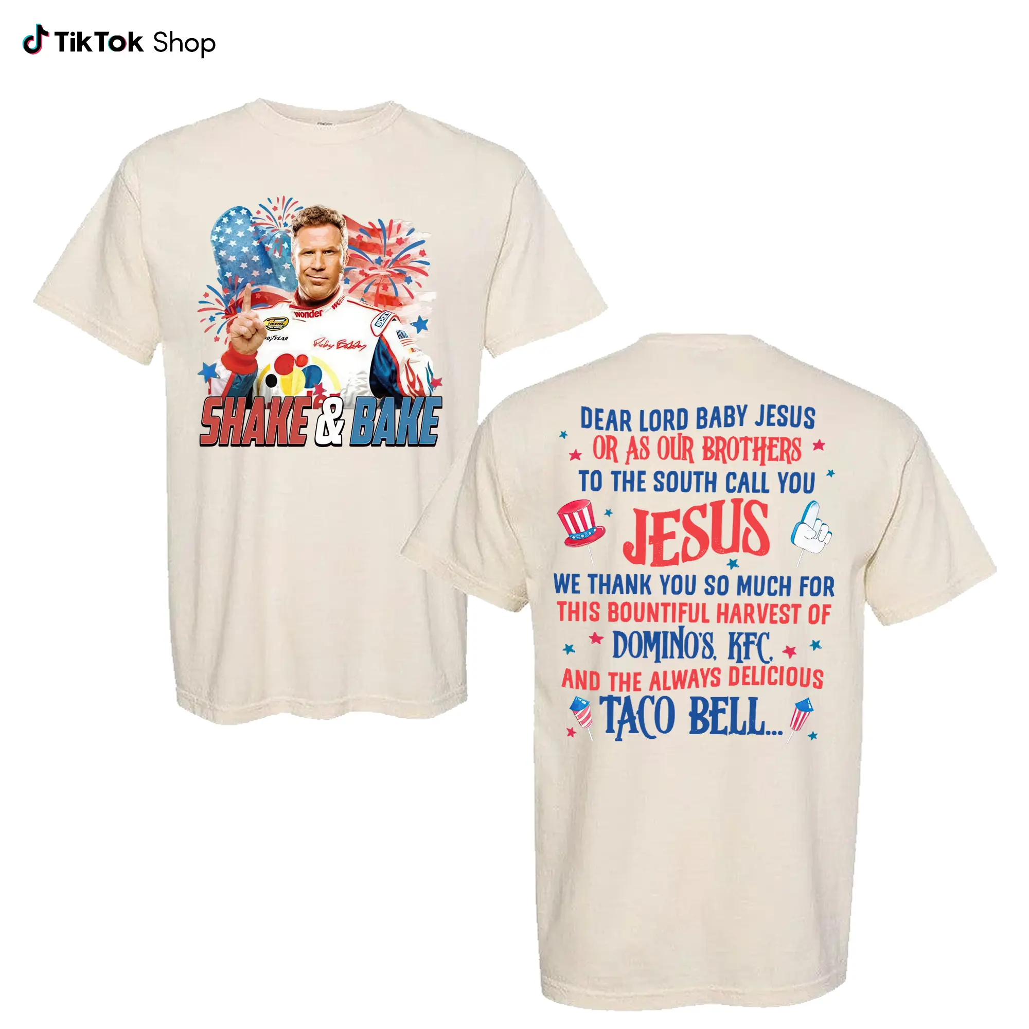 Talladega Nights The Ballad Of Ricky Bobby 4th Of July Shirt, Funny Independence Day Shirt, Ricky Bobby Talladega Nights 90s Shirt