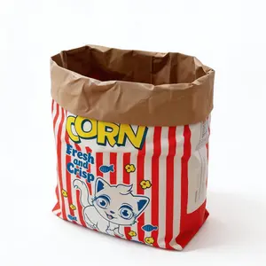 Cat Dog Leather Paper Popcorn Bag Puzzle Stress Relief Hide-And-Seek Leather Bag Small Cat Toy, Fun Interactive Pet Plaything