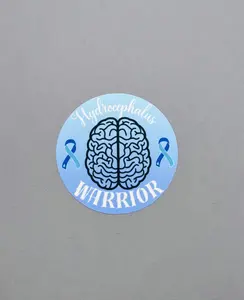 Hydrocephalus Warrior Brain Sticker