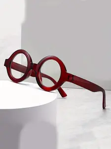 Small Frame Glasses Flat Lenses Reading Glasses Anti-Blue Light Eyewear Simple Daily Use Square Frames Suitable for Men and Women