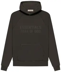 Fear of God Essentials Fleece Hoodie "Off Black" Over Sized Fit