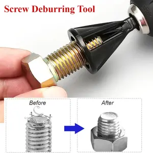 Hex Triangle Six-groove Deburring External Chamfer Tool Metal Trimming Drill Bit for Stainless Steel Copper Screw Fastener Polishing Deburrer Chamfering Tool for DIY Metalworking Projects