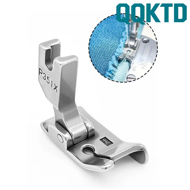 Computer flatbed edge presser foot P351X all steel presser foot flat sewing machine with exposed thread stop presser foot sewing machine accessories