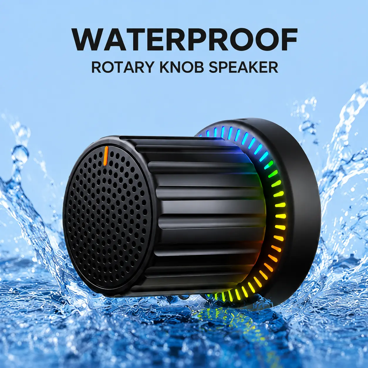 Waterproof Bluetooth Shower Speaker - Magnetic Adhesive Design - No Need to Hold It. Special Wireless Audio for Bathrooms. IPX7 Waterproof. High-Definition Stereo Portable Speaker. Must-have for Showering, Bathrooms, and Outdoor Travel.