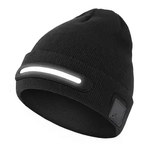 M1-TD3 Pro Music Beanie | Bluetooth 5.3 Speaker + 16M Color LED Light Bar - App Control for EDM Festivals/Skiing (USB-C Fast Charge & IPX4 Water Resistant)