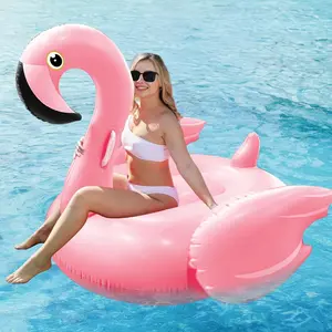 Inflatable Giant Pool Float, Flamingo/Unicorn Optional Swimming Raft Lounge Ride-on Water Floatie for Adults Kids, Ideal for Summer Lake Beach Pool Party Water Toys