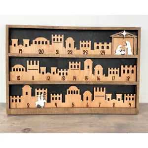 Nativity Advent Calendar, Jesus Countdown, Religious Holiday Sign, Christian Holiday Decor, Christ Centered Christmas, Christmas Countdown