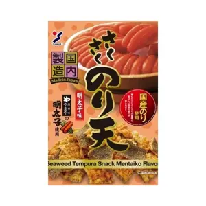 Yamaei Food Sakusaku Noriten Seaweed Tempura Snack Yamaya Mentaiko Flavour - 63g