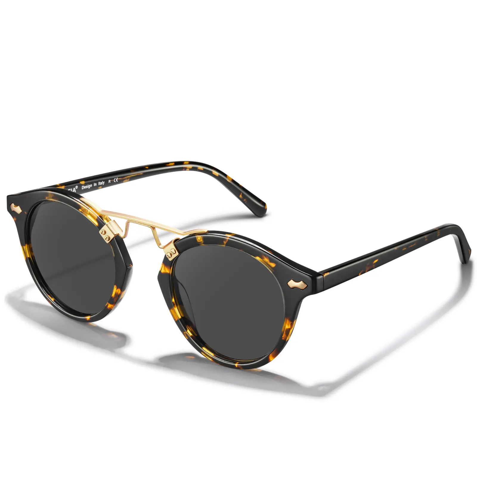 Tortoise Frame Grey Lens