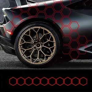 10pcs hexagonal car body stickers - DIY honeycomb-shaped side doors and skirt edge stickers, easy to attach, suitable for enhancing the appearance of the vehicle