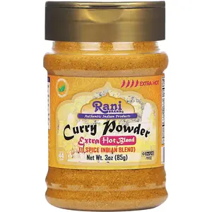 Rani Curry Powder EXTRA HOT Natural 11-Spice Blend 3oz (85g) PET Jar ~ Salt Free | Vegan | Gluten Friendly | NON-GMO | Kosher | Indian Origin
