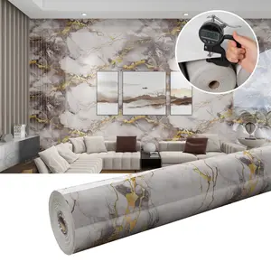 Marble-look tile wall stickers, Self adhesive wallpaper, thick self-adhesive panels for kitchen and bathroom, Waterproof, moisture-resistant aluminum-plastic board with high-resolution laminated finish and XPE backing, Easy to install