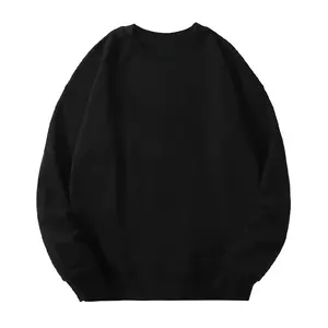 Holafish Unisex Fleece Crewneck Sweatshirt Soft Cotton Blend Long Sleeve Loose Fit Pullover Casual Korean Minimalist Style 2025 Sizes S-3X Womenswear Comfy