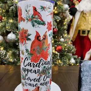Cardinal Loved Ones Tumbler with Festive Cardinal Design and Inspirational Quote for Christmas Gifts