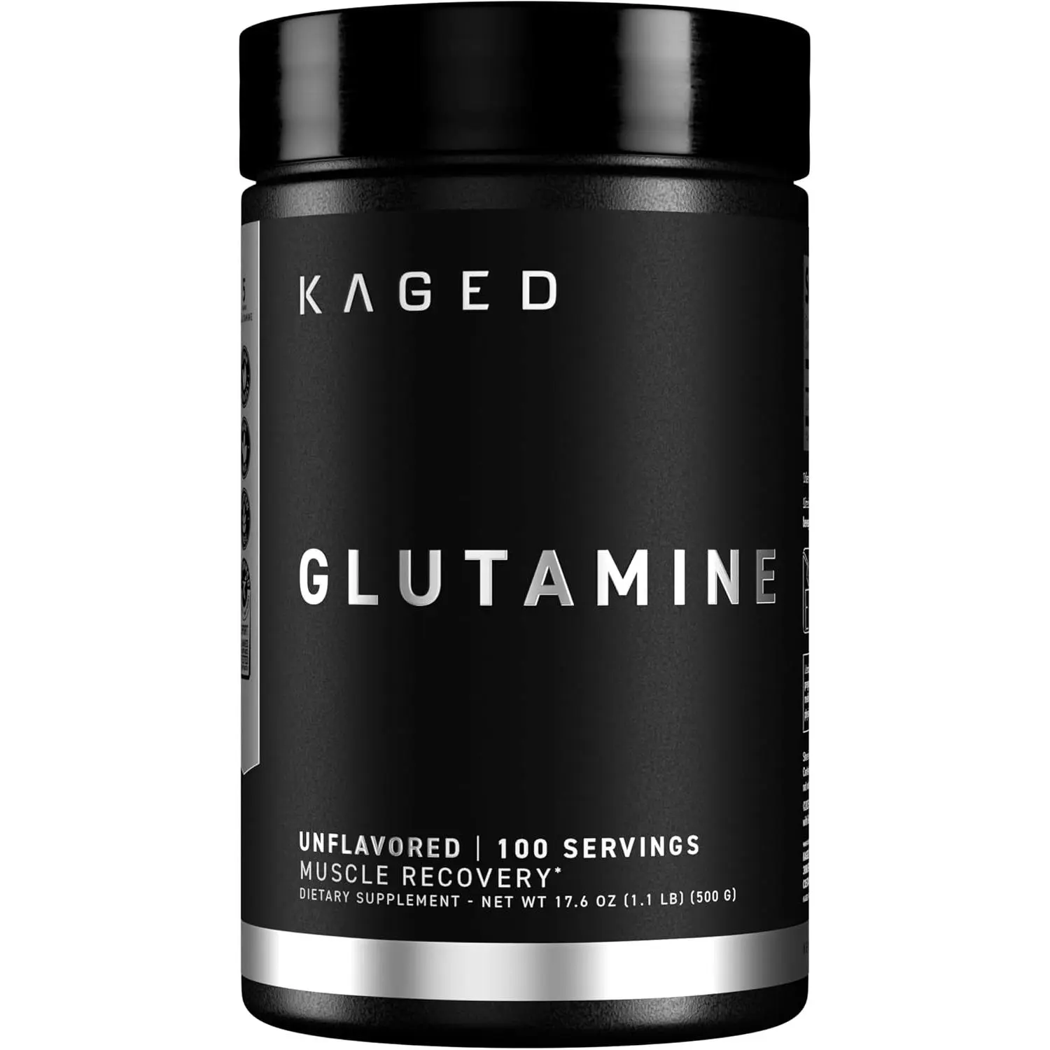 Kaged Muscle, L-Glutamine Powder 500 Gram, Vegan, Support Muscle Recovery, Post Workout, Glutamine, Banned-Substance Free, Unflavored, 100 Servings