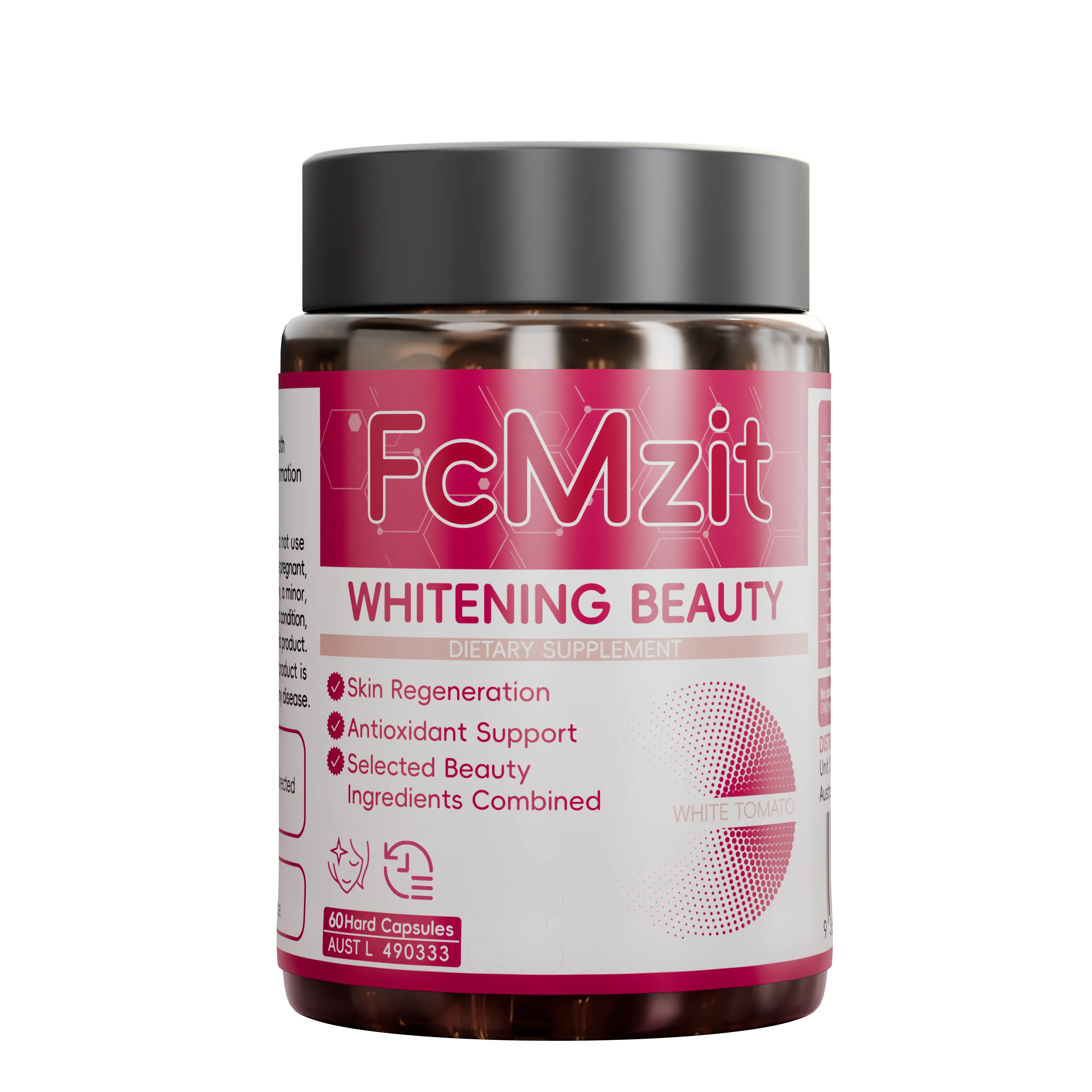 9-in-1 White Tomato Complex 1190mg | Premium Skin Glow & Anti-Aging Support | Made in Australia (60 Capsules)