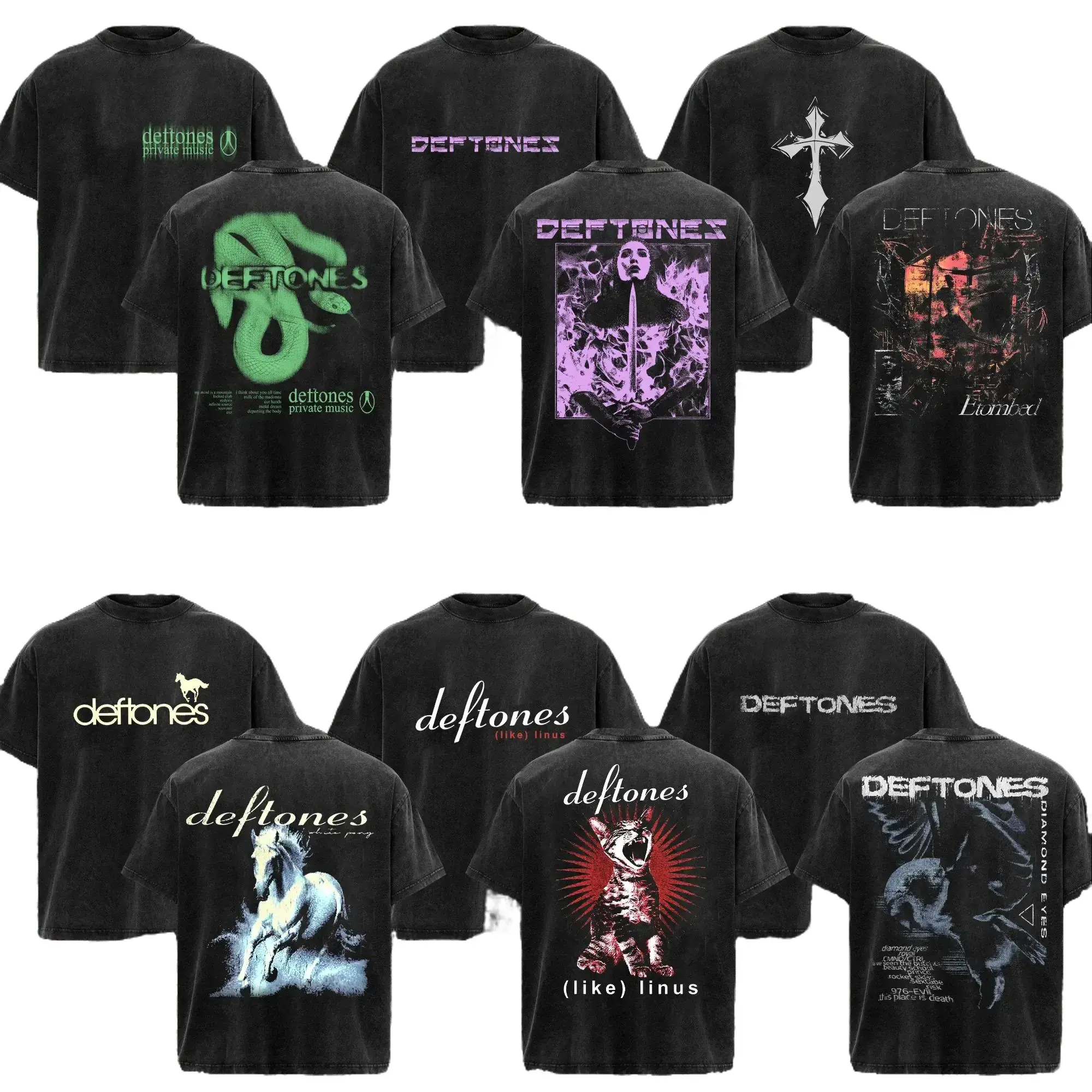 [KM 100%cotton]Deftones Band T-Shirt, Dreamy Alternative Metal Graphic Tee, Dark Romantic Y2K Aesthetic Shirt, Distressed Shoegaze Music Merch, Gift for Fans, Unisex Merch for Men & Women funny graphic tee,funny shirts men,humor graphic tee Streetwear