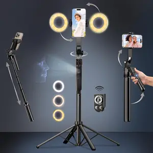 Auto Face Tracking Selfie Stick Tripod for iPhone with Light,360 Rotation That Follows Your Movement,70.9" Phone Camera Tripod Stand with Remote for Content Creator Vlog Live Stream Video Recording