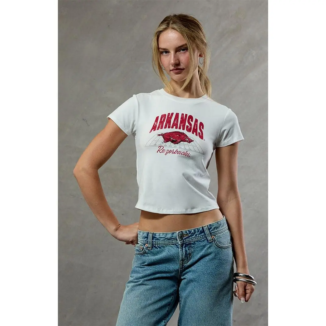 WILD COLLECTIVE Women's Arkansas Razorbacks Skimmer T-Shirt