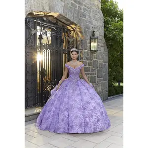 Vizcaya by Morilee Metallic Floral Quince Dress 89335
