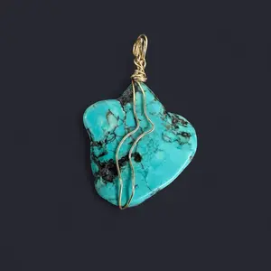 Howlite Wire Wrapped Pendant
