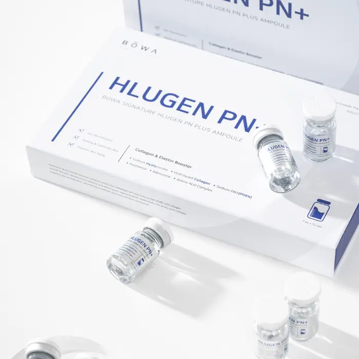 BŌWA Hlugen PN+ Ampoule | Korean PDRN Serum | Collagen & Elastin Booster for Skin Rejuvenation – 10 x 7ml