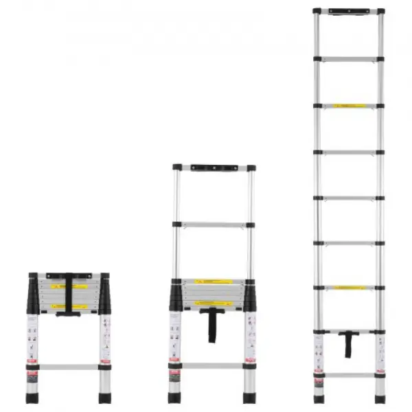 Vevor SSLTNLSLK85FO00LTV0 8.5 ft. 375 lbs Telescoping Extension Ladder - One-button Retraction