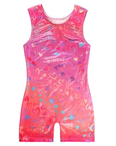 Gymnastics Leotards for Girls Toddlers Biketards Dance Unitards Sparkle Rainbow Hearts Mermaid Gym Suits