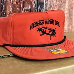 River Bottom Cap Company Richardson 256 Rope SnapBack Cap - Adjustable Fit, Durable Construction, Available in Brown & Khaki, Front RBC Embroidery