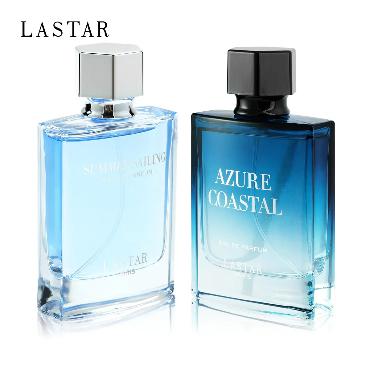 LASTAR Couple Perfume Set 50ml*2 Fougère Marine & Aquatic Fragrance Fresh Elegant Long-Lasting Spray for Men Women Holiday Gift