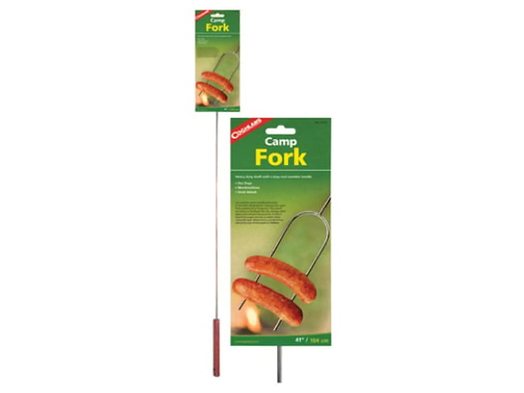 Coghlans 9195 Wooden Cutlery Fork, 41 in. Chrome-Plated Steel Tableware