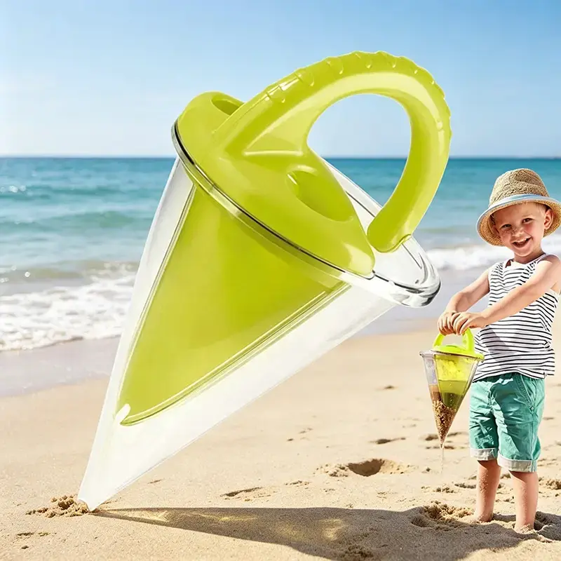 Portable Handheld Beach Sand Funnel Toy for Kids,Flowing Sand Play Tool for Summer Beach Trips,Outdoor Sandcastle Building and Creative Sensory Play,Durable Fun Sand Toy for Toddlers and Children,Perfect for Vacation,Backyard Play and Daily Activities