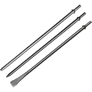 Pneumatic Taper and Air Cold Chisel-Piece Set, 7/32" x 18" Point Tip,3/8" x 18" Point Tip,3/4" x 18" Flat Chisel, 0.401" Shank Air Tool Suitable for Air, Cr-Mo