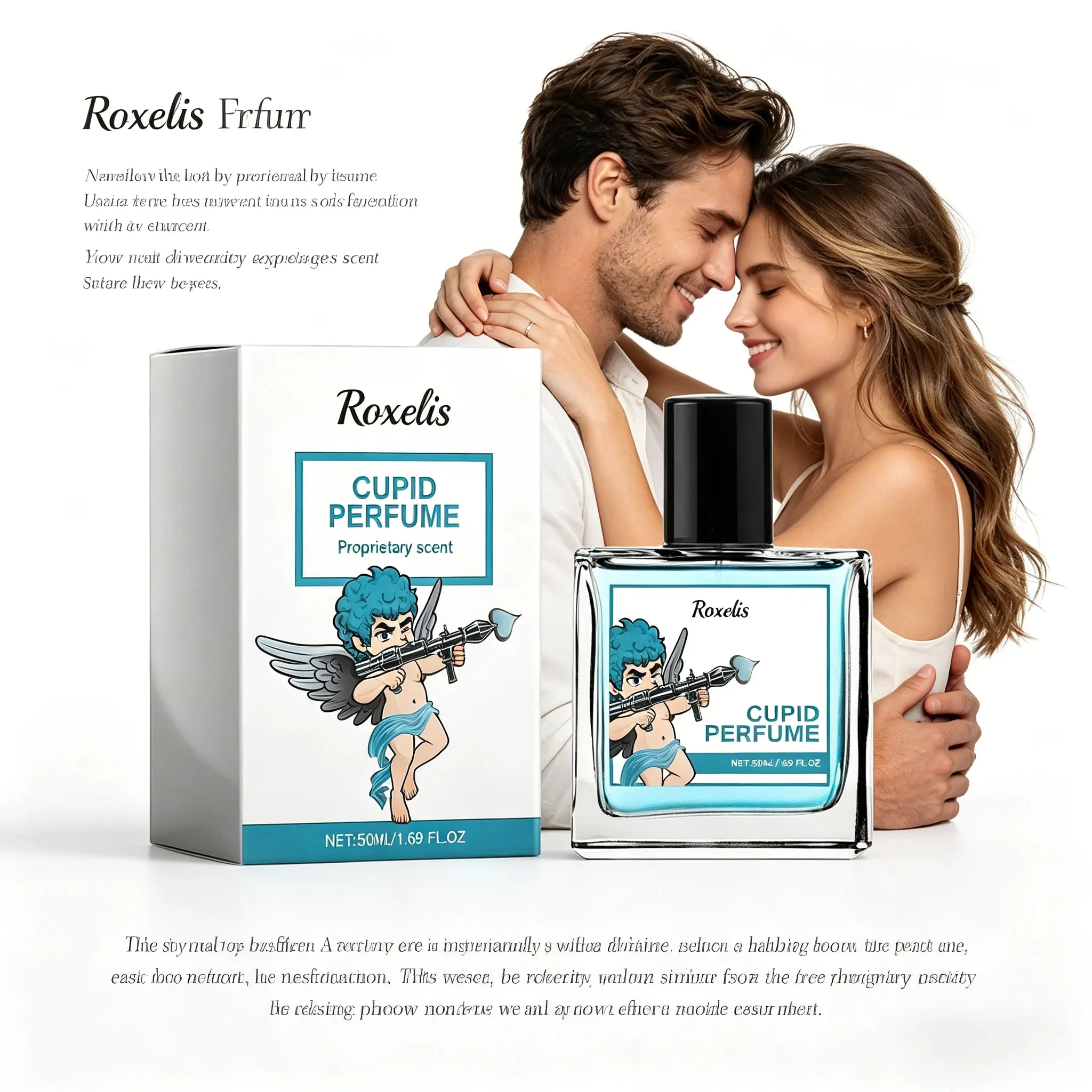 Roxelis Cupid Perfume Spray from Gu Long — gentle and subtle fragrance for on-the-go wear; portable perfume for couples’ dates that enhances charm and elevates personal elegance—an essential for any occasion.