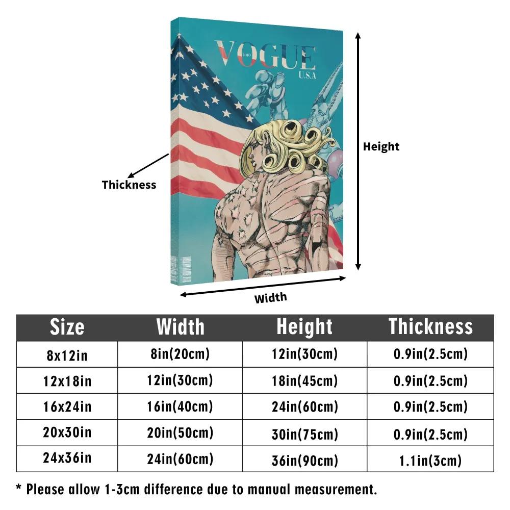 Modern Japanese Manga Style Canvas Art - Patriotic Hero Aesthetic Wall Decor - Unique Bizarre Graphic Poster