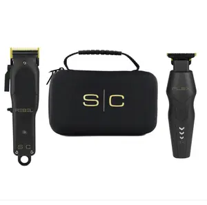 StyleCraft Super Set Rebel Clipper & Flex Trimmer Combo with Travel Case (Combo) (SC326B)