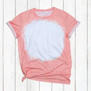 Polyester Bleach T-Shirt - Blush