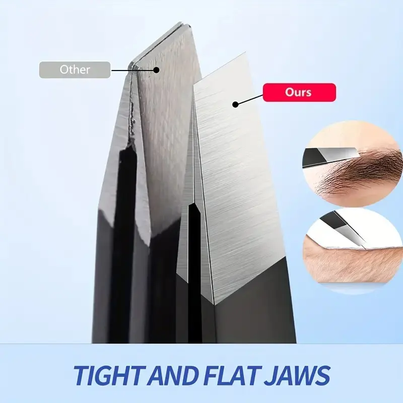 Stainless Steel Eyebrow Tweezers, High-precision Eyebrow Tweezers, Hair Removal & Beard Trimming Tweezers with Slant Tip for Shaping, Makeup, Eyebrow Makeup Tool, Cosmetic Makeup Tool, Cosmetics Makeup Tools
