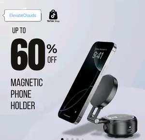 Vacuum Magnetic Suction Phone Holder,Adjustable and Foldable Car Mount,Strong Magnetic Car Phone Holder for iPhone16/15/14/13/12,for Shower/Car/Mirror/Smooth Surfaces(Not Charging Phone)
