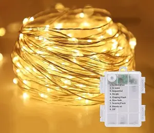 Quality String Lights Battery Operated, 8 Lighting Modes Battery Fairy Lights, Bedroom Patio Dorm Backyard Wedding Tree Wall Christmas Decorations, Warm White/White/Multicolor
