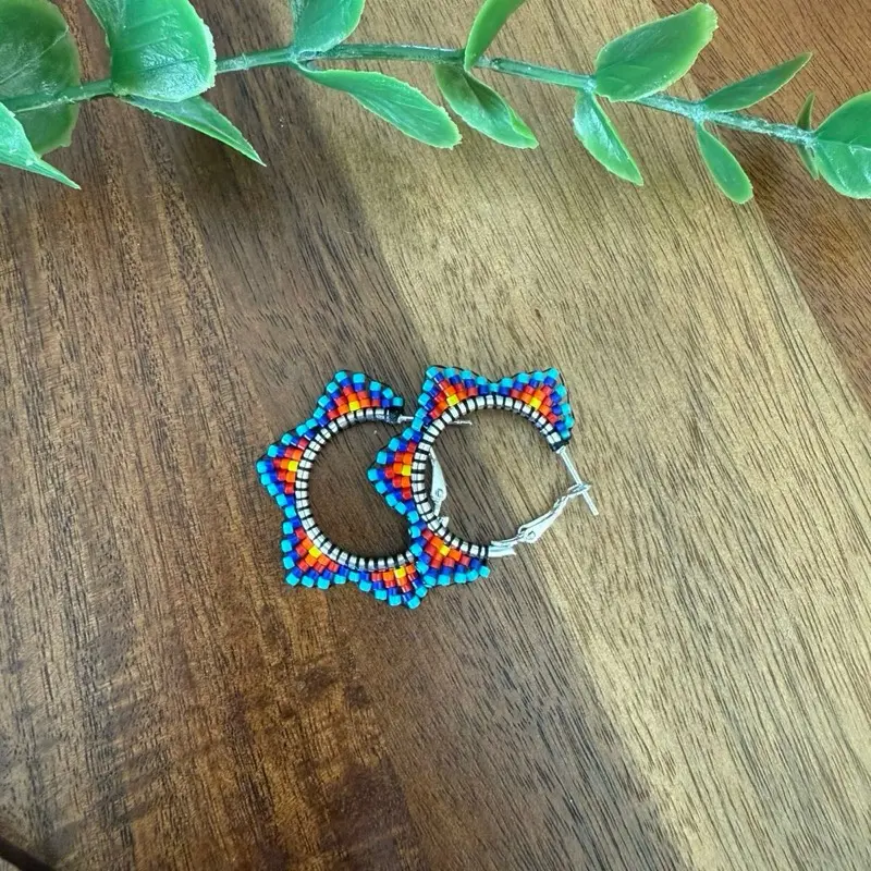 Small Handmade Beaded Earrings - Colorful Beadwork, Ideal for Everyday Wear, Handcrafted in the US