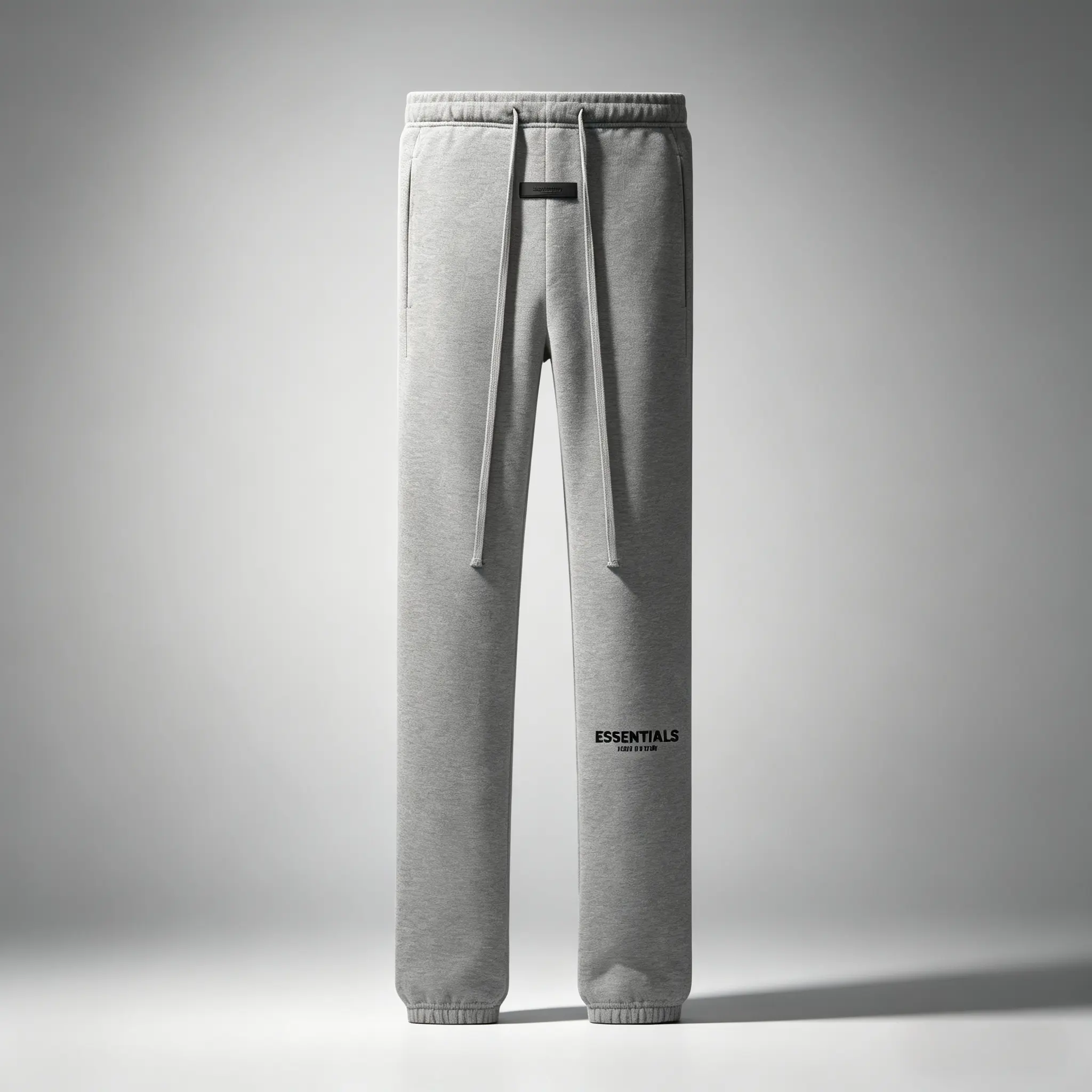 Men's Fear of God Essentials SS22 Dark Oatmeal Beige Logo Sweatpants, Menswear Bottoms