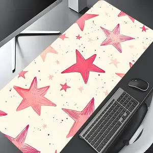 Star Pattern Mouse Pad, Rectangle Gaming Mouse Pad, Non-slip Rubber Base Mousepad, Office Desk Keyboard Mouse Mat for Home Office Game Room Desk, Desk Accessories