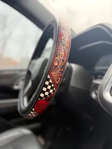 Roses After Dark Steering Wheel Cover