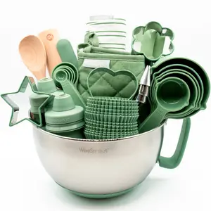 Ultimate Baking Kit for Kids - Kids Baking Set with Child Sized Utensils - Includes Apron, Oven Mitts, Silicone Mats & Liners - Cooking Set for Kids
