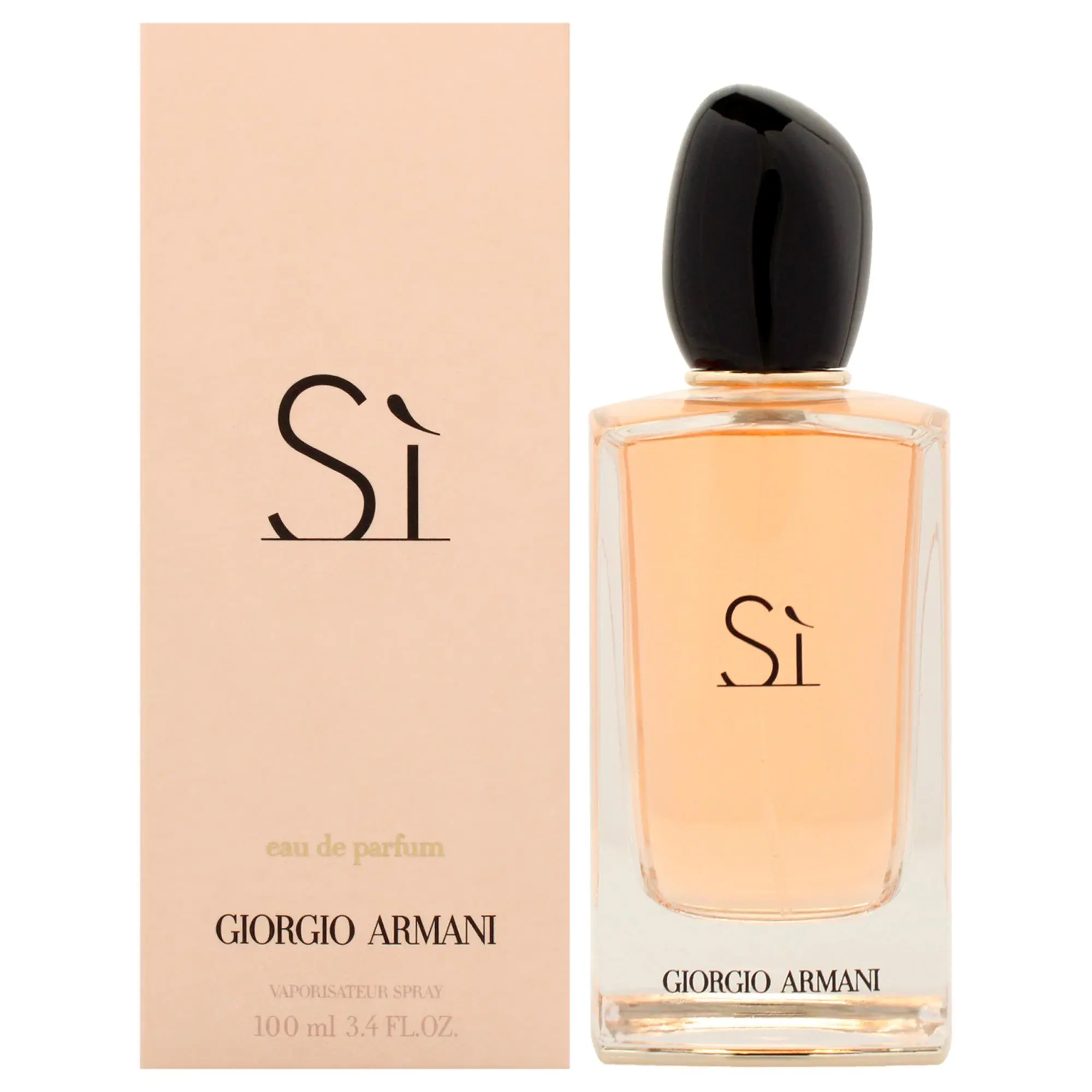 Giorgio Armani Si EDP Spray for Women - Classic, 3.4 fl oz, Long Wear, Refined Aroma, Single Bottle