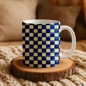 Mackenzie Childs Royal Check Mug 11oz, 15oz mug