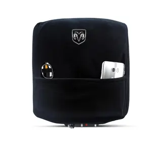 Premium Console Armrest Cover for Ram (2010 to 2024 Bucket Seat Models) – Soft, Machine Washable Console Lid Protector – Easy to Install, Plush & Durable – Black